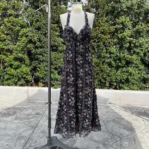 Vintage GR Glamorous Floral Boho Maxi Dress